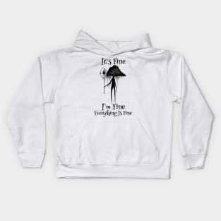 Embracing Wellness: It's Fine Mental Health Design Kids Hoodie